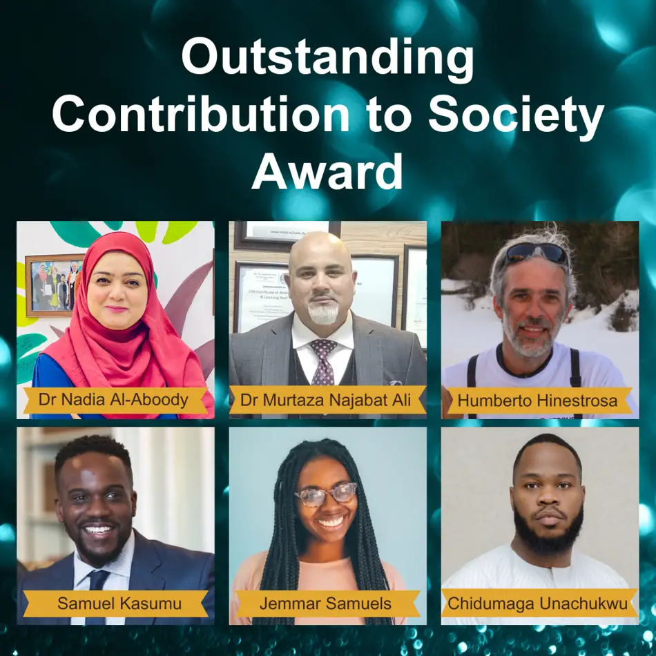 Outstanding contribution to Society award nominees 
