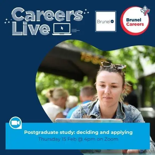 Careers Live: Postgraduate study: deciding and applying