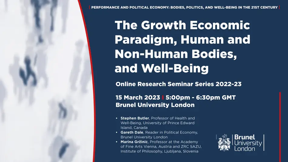 The Growth Economic Paradigm, Human and Non-Human Bodies, and Wellbeing repeat info