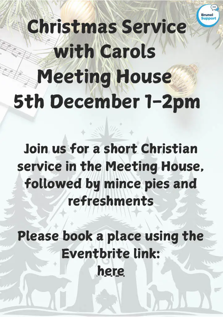 Christmas Service with Carols Meeting House 5th December 1-2pm