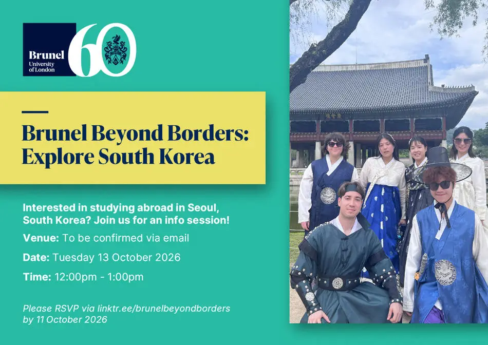 Brunel Beyond Borders - Explore South Korea poster