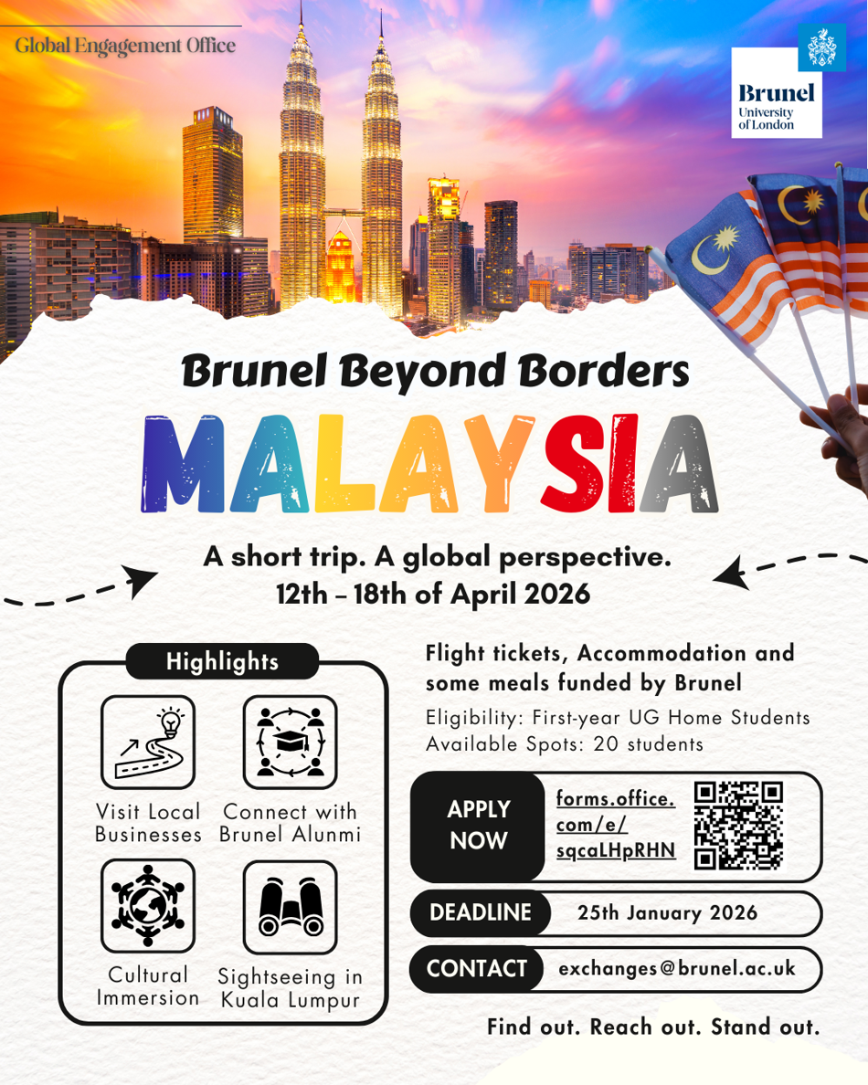 Brunel Beyond Borders Malaysia poster