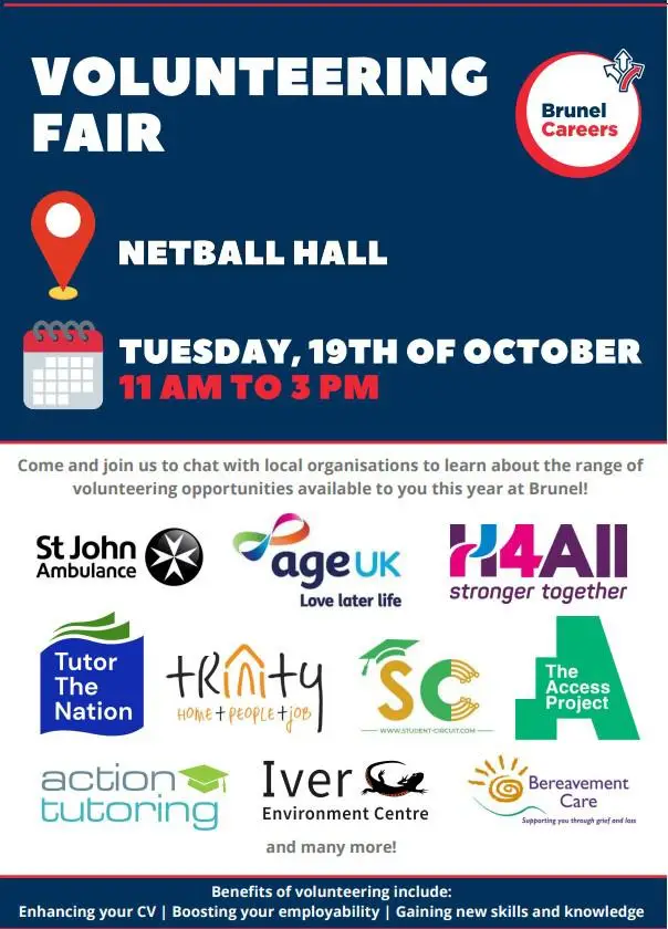 Volunteering Fair 2021 flyer