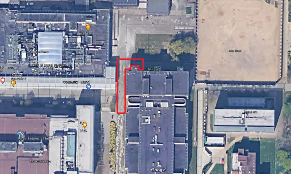 Birds Eye View of Lecture Centre pathway