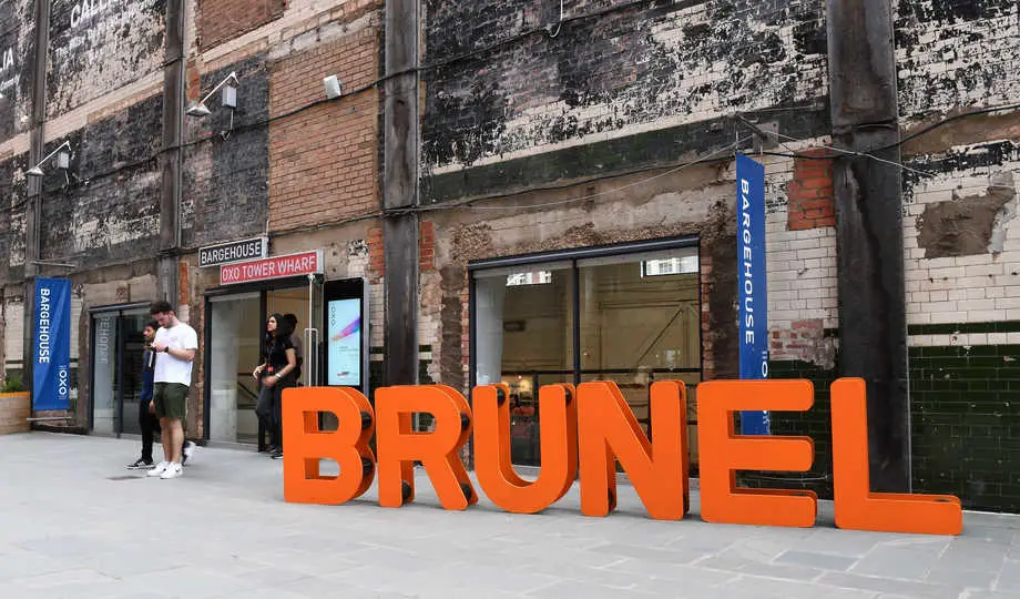 Brunel logo outside the OXO Tower 