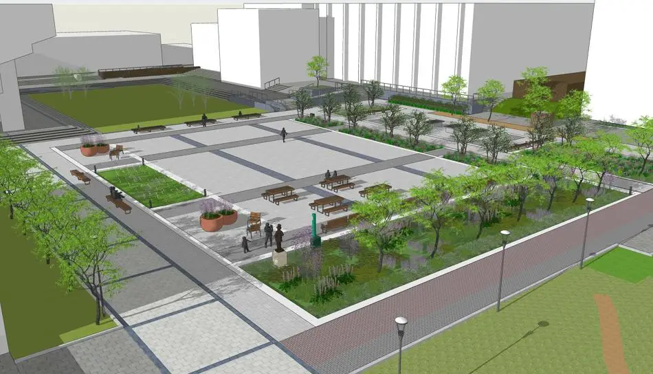 View one of the new area: an overview of the new space 