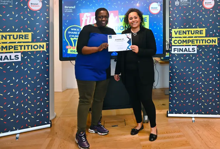 Lauren Harrison with Ayo Abbas