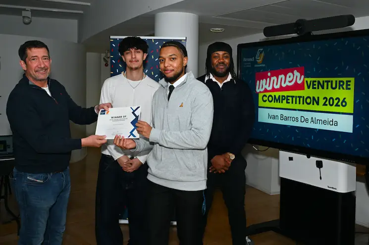 Ivan Barros De Almeida & team, founder of Amplified Creative Therapy (ACT) pictured with certificate