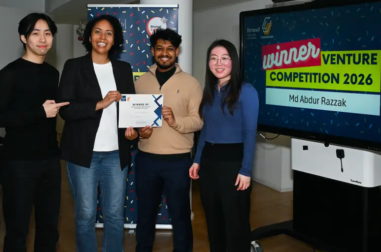 Md Abdur Razzak & team, founder of ZenVolt pictured with certificate 